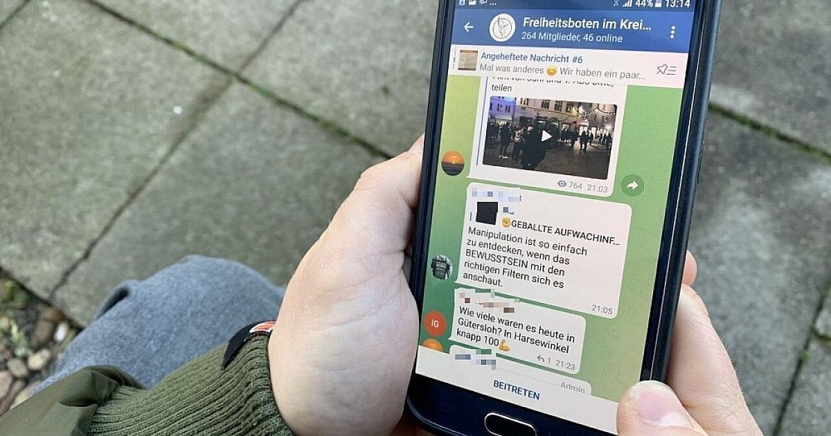 Widerstand via Telegram "Bin natürlich ungeimpft und das bleibt auch