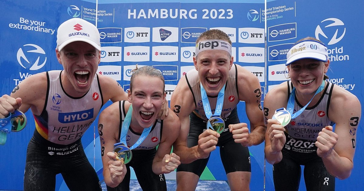 Triathlon WMMixedStaffel 2024 wieder in Hamburg Haller Kreisblatt
