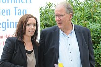 Abschiedsfeier für HK-Lokalchef Herbert Gontek: HK-Chefredakteurin Nicole Donath, Herbert Gontek. - © Foto: Heiko Kaiser