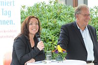 Abschiedsfeier für HK-Lokalchef Herbert Gontek: HK-Chefredakteurin Nicole Donath, Herbert Gontek. - © Foto: Heiko Kaiser