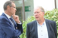 Abschiedsfeier für HK-Lokalchef Herbert Gonte - von links: Sven-Georg Adenauer, Herbert Gontek. - © Foto: Heiko Kaiser