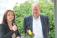 Abschiedsfeier für HK-Lokalchef Herbert Gontek: Nicole Donath, Herbert Gontek. - © Foto: Heiko Kaiser