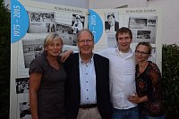 Abschiedsfeier für HK-Lokalchef Herbert Gontek - von links: Annette, Herbert und Bastian Gontek mit Freundin Marlene. - © Foto: Jan Herrmann