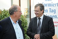 Abschiedsfeier für HK-Lokalchef Herbert Gontek: Herbert gontek (links), NW-Chefredakteur Thomas Seim. - © Foto: Heiko Kaiser