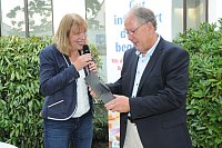 Abschiedsfeier für HK-Lokalchef Herbert Gontek: Halles Bürgermeisterin Anne Rodenbrock-Wesselmann, Herbert Gontek. - © Foto: Heiko Kaiser