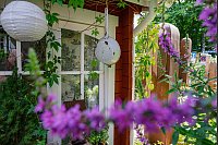 Das Ehepaar Susanne und Jürgen Kreft hat sich in Gütersloh einen wildromantischen Cottage-Garten geschaffen. Sie lieben Vintage-Schätzen und Do-it-yourself-Projekte. In ihrem verwinkelten Garten gibt es viel zu entdecken. - © Stefan Derschum