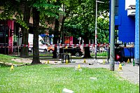 Der Tatort vor dem Szene-Club an der Mindener Straße. - © Paul Brinkmann