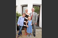 Abschiedsfeier für HK-Lokalchef Herbert Gontek: Eva Kalski und Hans Brachvogel mit Ivo und Julie. - © Foto: Jan Herrmann