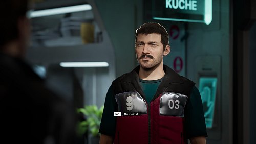 Im Gspräch mit einem Alter: Die Unterhaltungen können manchmal sehr lustig sein, oft aber muss man auch therapeutisch tätig werden, denn unsere Klone haben alle ein hartes Leben. - © 11 bit studios