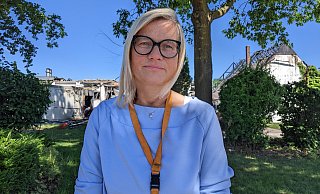Marion Pahmeyer von der Kartoffelmanufaktur gibt dem "Haller Kreisblatt" offen Auskunft. - Anja Hanneforth