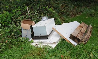 Gleich an mehreren Stellen haben Unbekannte am Loxtener Waldweg Unrat abgeladen. - Tasja Klusmeyer, HK