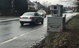 Zuletzt stand Blitzer Nico an der Borgholzhausener Straße unweit der Einmündung Kök. - Anke Schneider