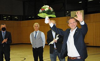 Wahlabend 2020: Michael Meyer-Hermann wird erneut zum Bürgermeister gewählt. - Tasja Klusmeyer, HK
