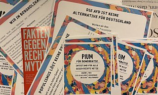 "Pium für Demokratie" bezeichnt die AfD in ihrem Informationsschreiben als "keine Alternative für Deutschland". - Pium für Demokratie