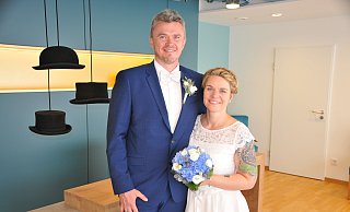 Claudia Chiesa, geborene Elflein, und Dieter Neufeld haben sich bei der Arbeit kennengelernt. - Frank Jasper