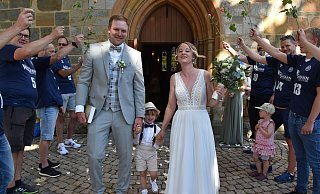 Daniel Wiggers und Laura Biermann haben im Juli in der Johanniskirche geheiratet. - Birgit Nolte