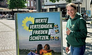 Kreative Idee: Victoria Rahe begegnet der Penis-Zeichnung mit Humor. - Grüne Versmold
