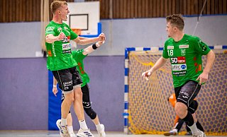 Aaron von Ameln (l.) verdiente sich mit neun Toren eine Nominierung in unsere Mannschaft des Spieltags. - Nico Seifert