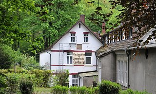 Blick vom Ort der Badeanstalt zum Berghotel Quellental. - Frank Jasper