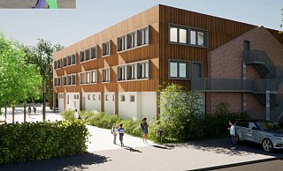An das alte Turnhallengebäude wird nur noch die Giebelwand der alten Turnhalle erinnern, wenn die geplante Aufstockung vollzogen ist. - screenshot-2023-11-29-at-17-29-40-erweiterungsbau-projektinformation-2023-11-28-projektinformation-schulaussschusspdf