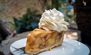 Der Apfelkuchen ist eine von vielen Spezialitäten im Café Bossert in Werther. - Dieter Petereit