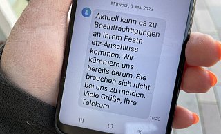 Am Mittwochvormittag informierte die Telekom ihre Kunden, dass es zu Beeiträchtigungen kommen könnte. Bei vielen Versmoldern ging den Tag über weder Internet noch Telefon. - Tasja Klusmeyer