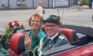 Noch regieren Heike Lohmann und Christian Teuber das Schützenvolk. Heute endet ihre Amtszeit. - Marion Bulla