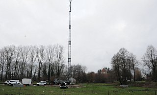 Telekom baut Mobilfunkmasten in Hesselteich. - Marc Uthmann