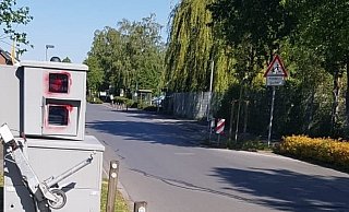 Nico blitzt jetzt für rund eine Woche in Steinhagen an der Waldbadstraße. - Kreis Gütersloh