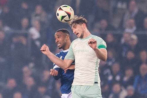 Am 25. Februar 2025 warfen Noah Sarenren Bazee und die Arminen den SV Werder Bremen aus dem DFB-Pokalwettbewerb. - © Oliver Krato