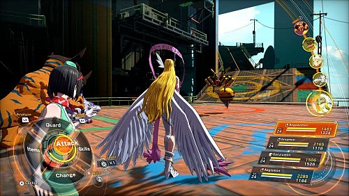 Oldschool Digimon wie Greymon und Angewomon sind selbstverständlich in dem neuen Spiel vertreten und stehen stets kampfbereit an unserer Seite. - © Media Vision