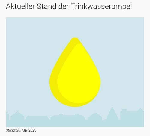 Aktuell steht die Trinkwasserampel für Rheda-Wiedenbrück und Rietberg auf "Gelb". - © Screenshot/VGW