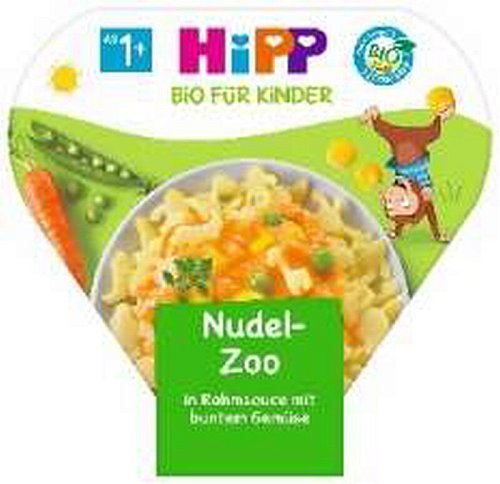 Auch die Mahlzeit Hipp Nudel-Zoo in Rahmsauce mit buntem Gemüse, Mindesthaltbarkeitsdatum 4.03.2025, ist vom Rückruf betroffen. - © Firma Hipp Gmbh & Co. Vertrieb KG