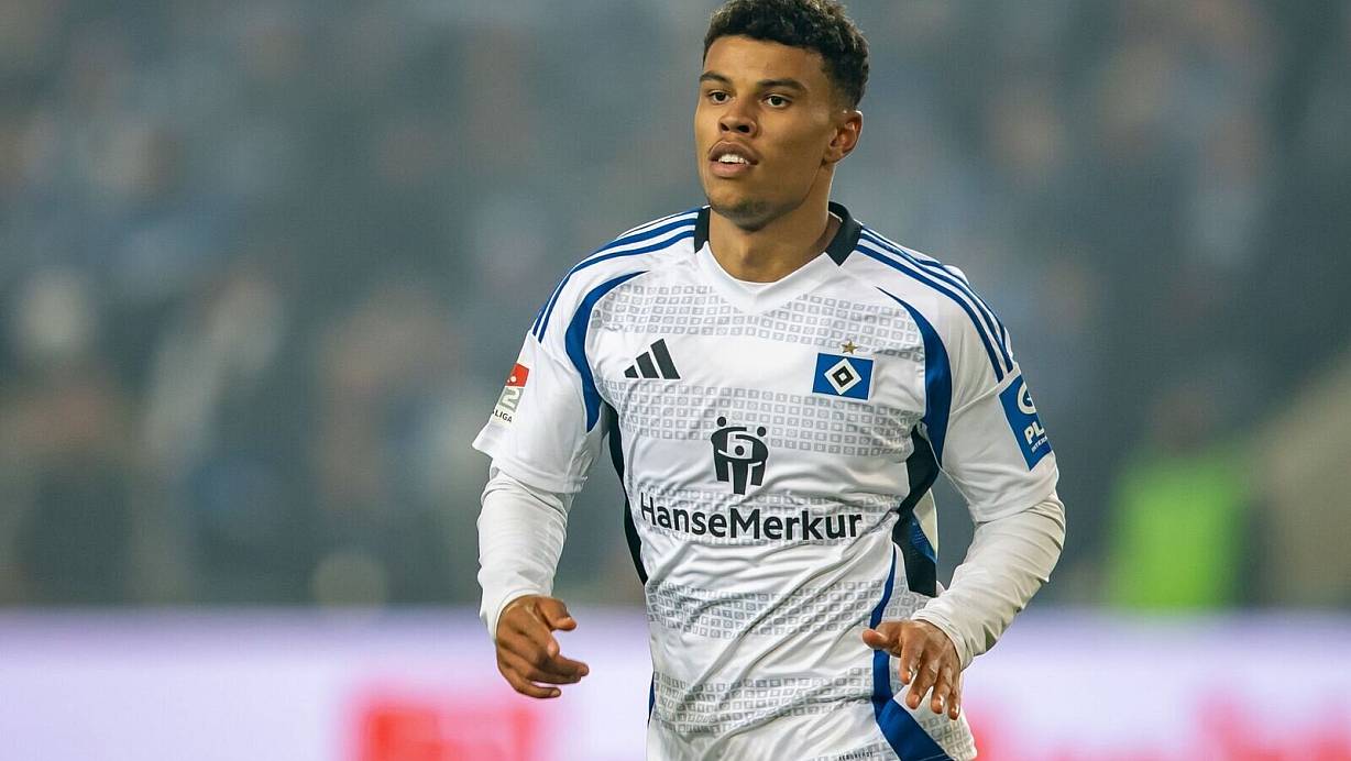 Nach geplatztem Wechsel wieder beim HSV: Ransford Königsdörffer. | © Andreas Gora/dpa