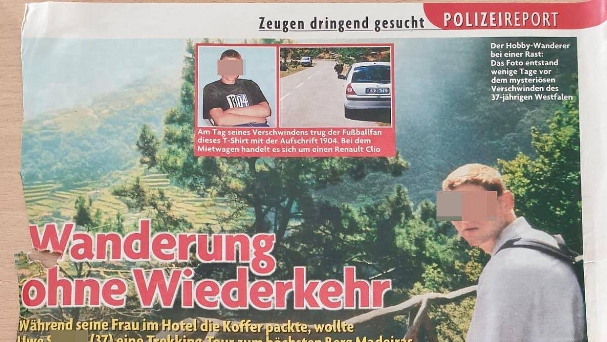 Die Zeitschrift „Auf einen Blick" berichtet über den Vermisstenfall von Uwe S., der von einer Trekking-Tour nicht mehr ins Hotel zurückgekehrt ist. | © Quelle: Auf einen Blick
