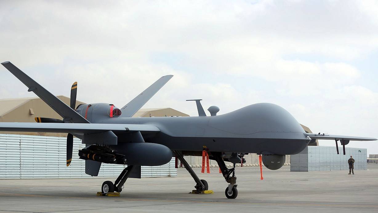 Während des Gaza-Kriegs kamen US-Drohnen vom Typ MQ-9 Reaper zum Einsatz. (Archivbild) | © Massoud Hossaini/AP/dpa