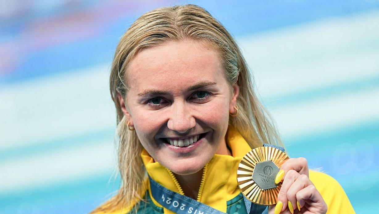 Olympiasiegerin Ariarne Titmus hört überraschend auf. | © Michael Kappeler/dpa