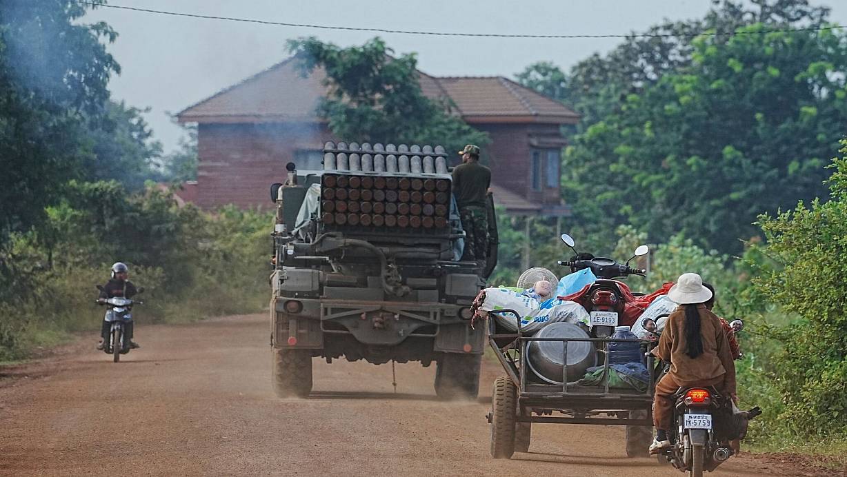 Die Situation war am Donnerstag eskaliert. | © Heng Sinith/AP/dpa
