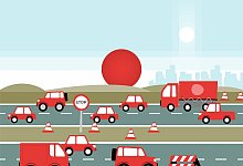 Stauprognose - Hohe Auslastung - dpa-Infografik Gmbh/dpa-tmn