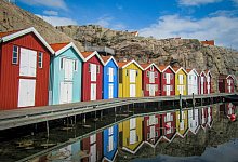 Smo?gens farbenfrohe Ha?user - Sabine Glaubitz/dpa-tmn