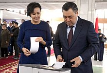 Parlamentswahl in Kirgistan - Sultan Dosaliev/Kyrgyzstan\\\'s Presidential Press Office//dpa