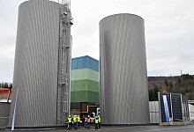 Pufferspeicher von neuer Heizungsanlage - -/Getec/dpa