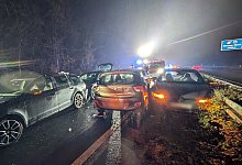 Massenkarambolage auf der A1 bei Münster - Helmut Etzkorn/dpa