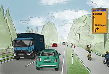 20230816_veloroute-ehemalige-b68_strassenperspektive_nachher - Stadt Bielefeld