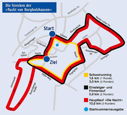 Der Streckenplan der Nacht von Borgholzhausen. - © HK