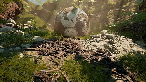 Beim Erkunden des Waldes stoßen wir immer wieder auf seltsame Objekte, deren Herkunft wir uns nicht erklären können. - © Microids