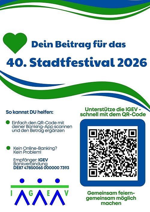 Mit dieser Aktion bittet die IGEV um Unterstützung fürs Stadtfestival. - © IGEV