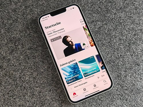 Wartet mit einer genrespezifischen Suche auf: die App von Apple Music Classical. - © Till Simon Nagel/dpa-tmn