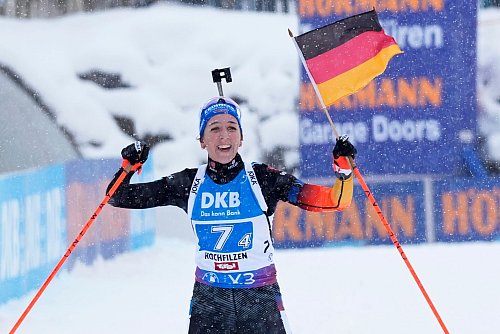 Franziska Preuß überragte in Österreich. - © Matthias Schrader/AP/dpa