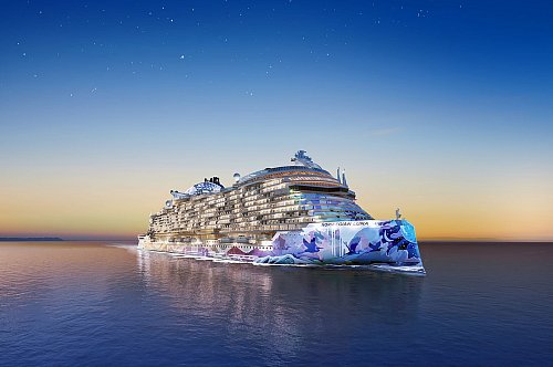 Auffällige Bemalung: Die Optik der «Norwegian Luna» wurde von der amerikanischen Street-Art-Künstlerin ELLE entworfen. - © Norwegian Cruise Line/dpa-tmn